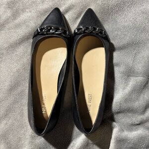 Nine West Black Chain Detail Flats
